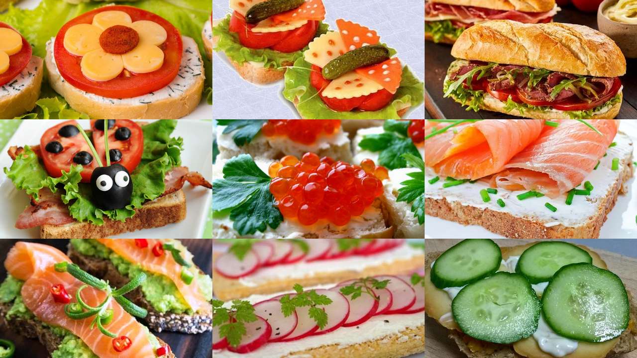 Színes szendvicsek online puzzle