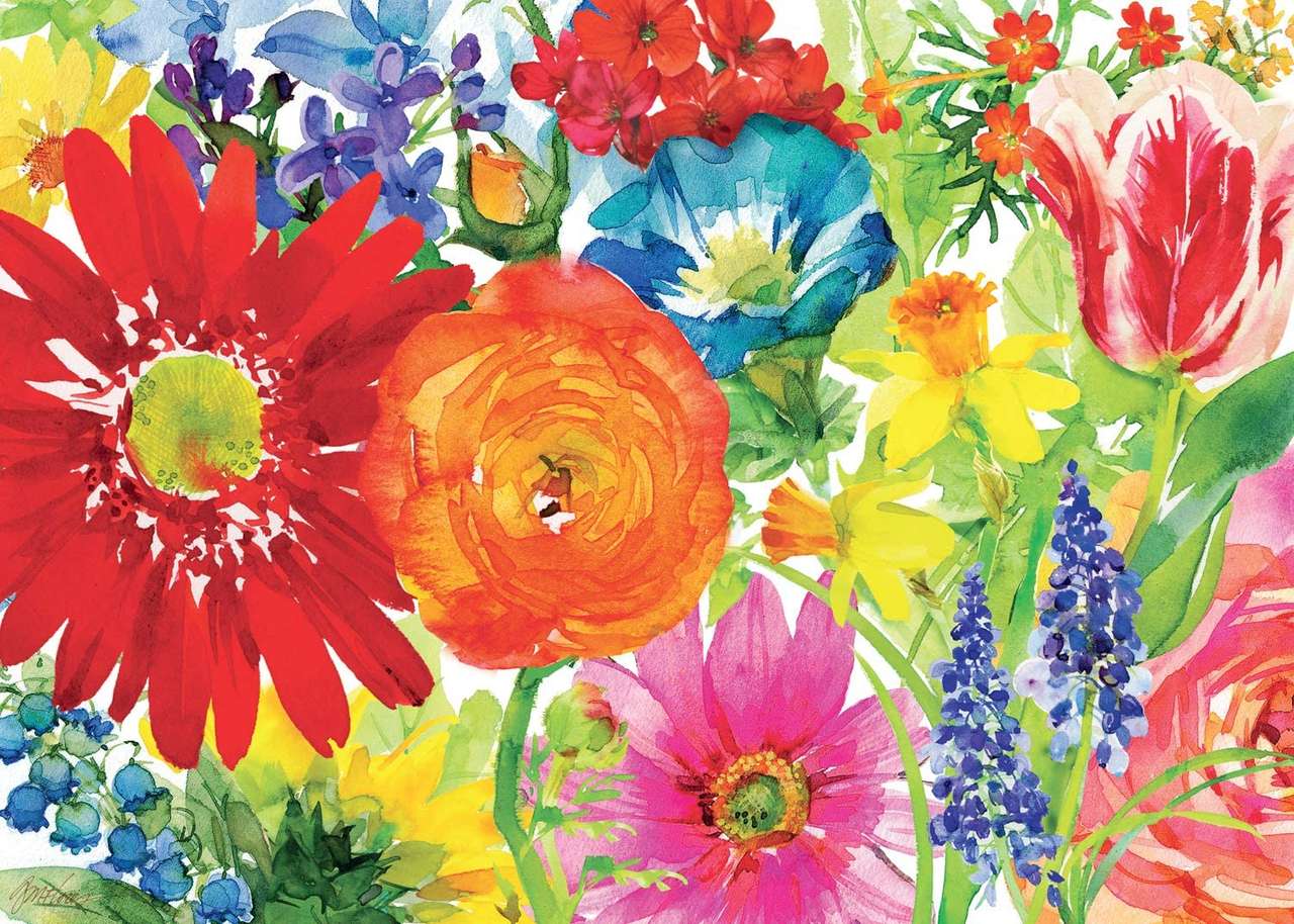 FLOWERS AND COLORS online puzzle