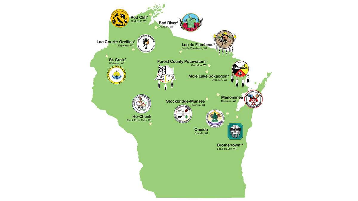Naciones tribales de Wisconsin rompecabezas en línea