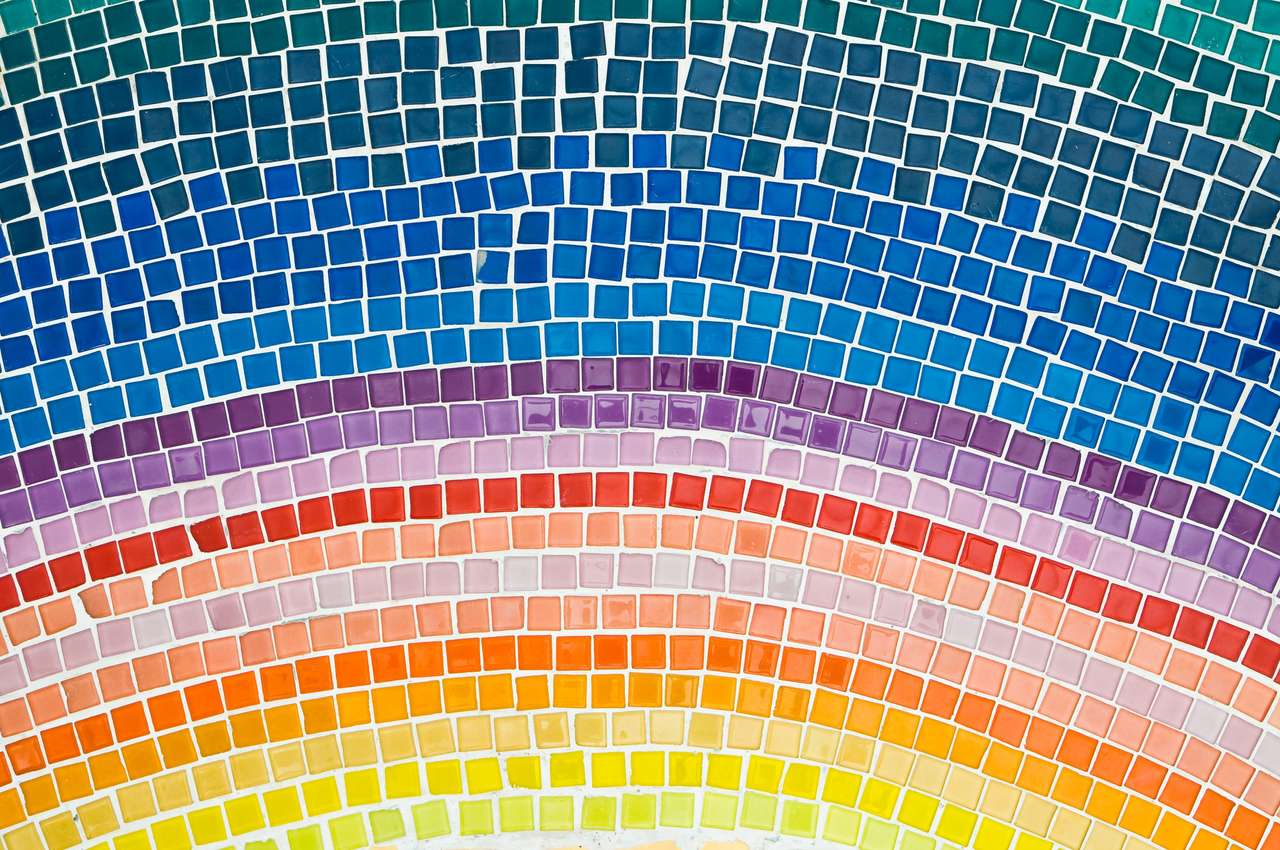 Цветна мозайка онлайн пъзел