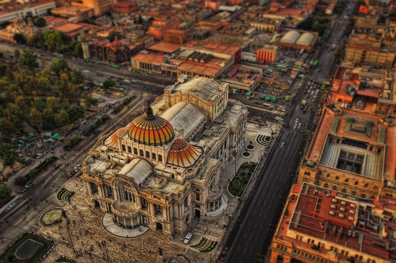 Palacio de Bellas Artes Mexico puzzle en ligne à partir d'une photo