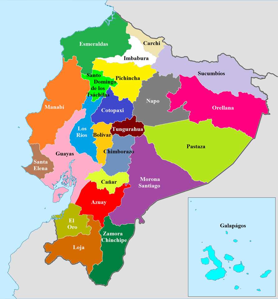 ECUADOR MAP puzzle online from photo