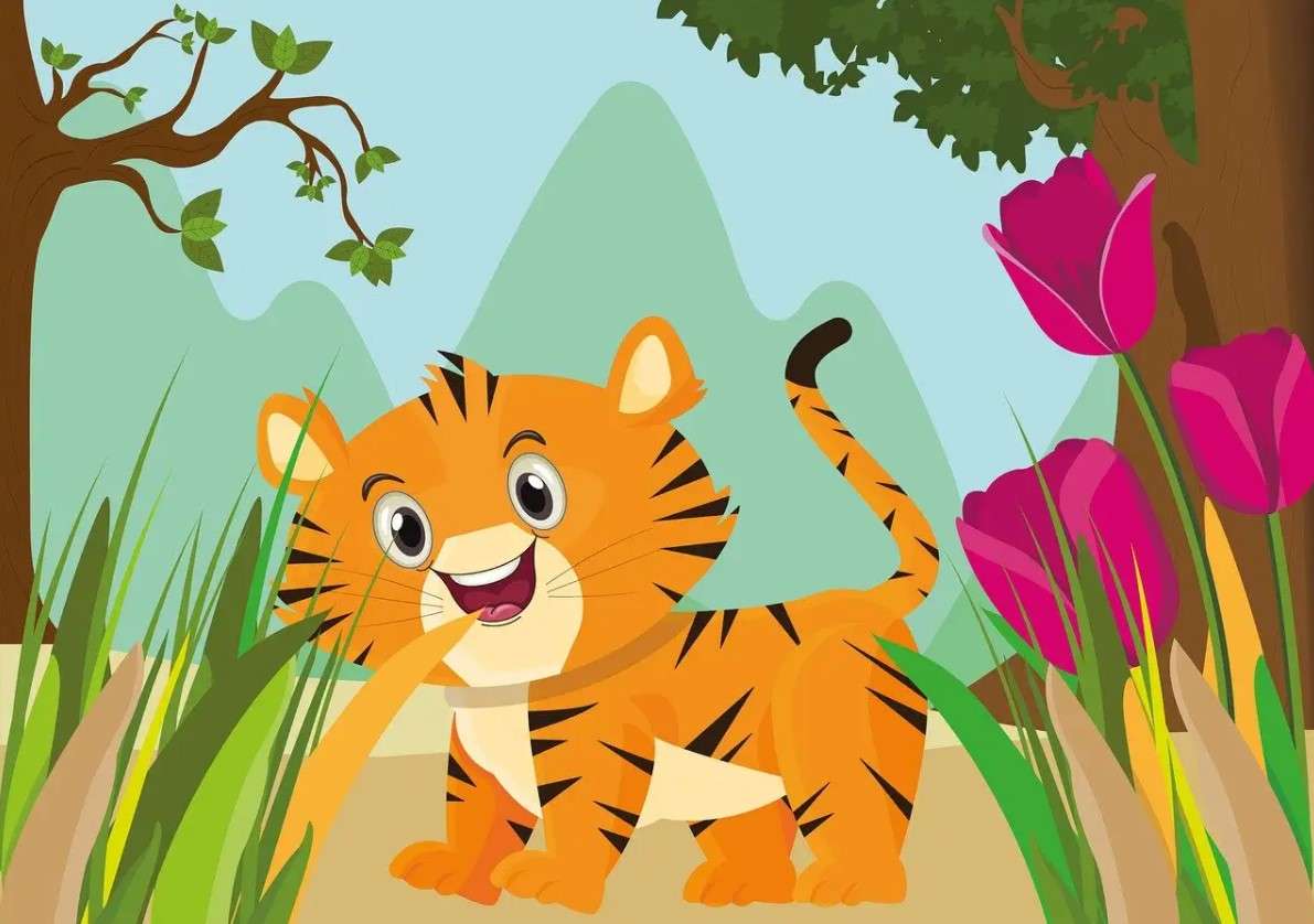 Schattige tijger 2.0 online puzzel