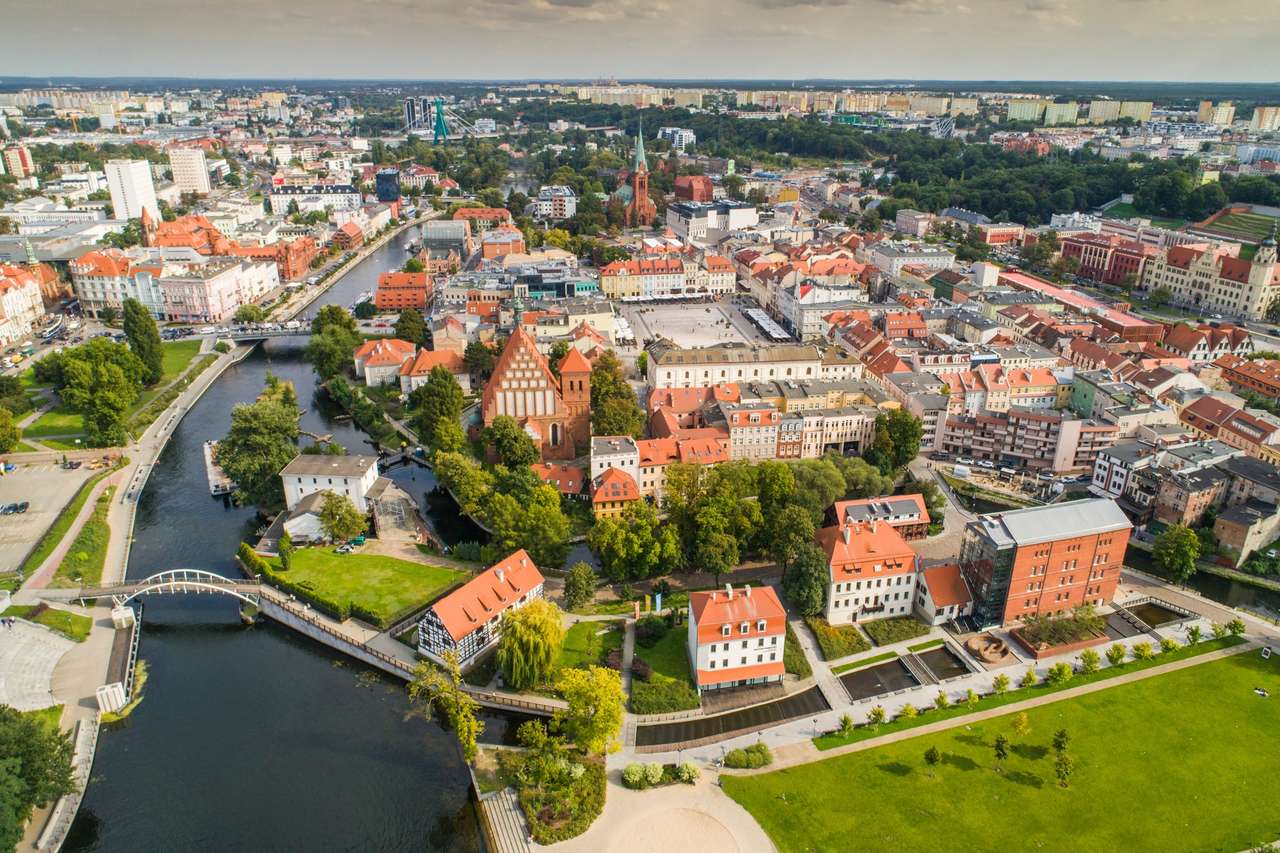 Bydgoszcz a vista de pájaro puzzle online a partir de foto