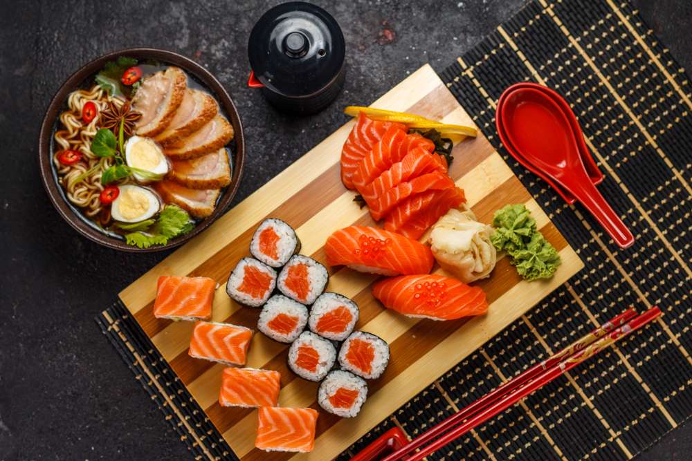 sushi ramen puzzle online din fotografie