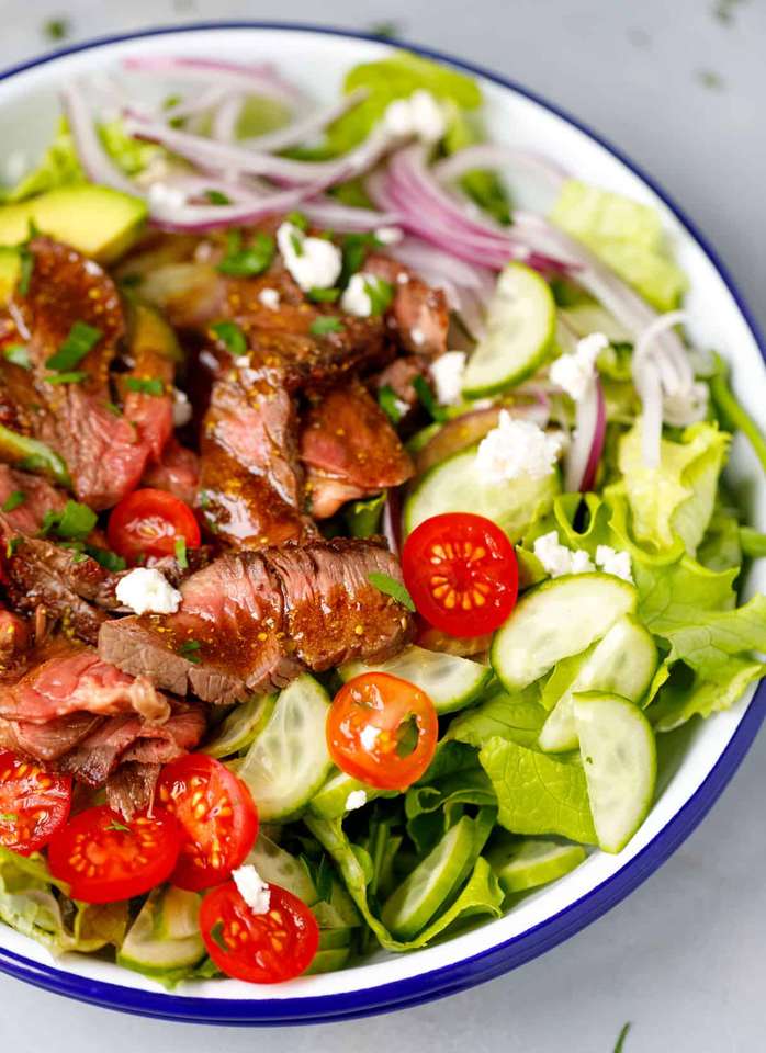 biefstuk en salade online puzzel