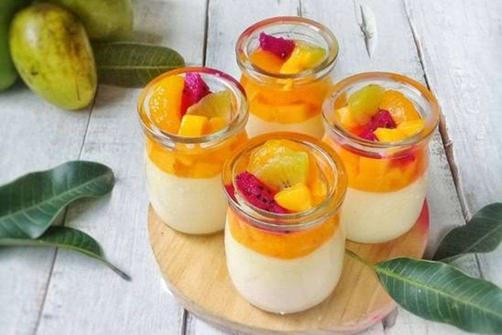 pudding buah puzzle online from photo