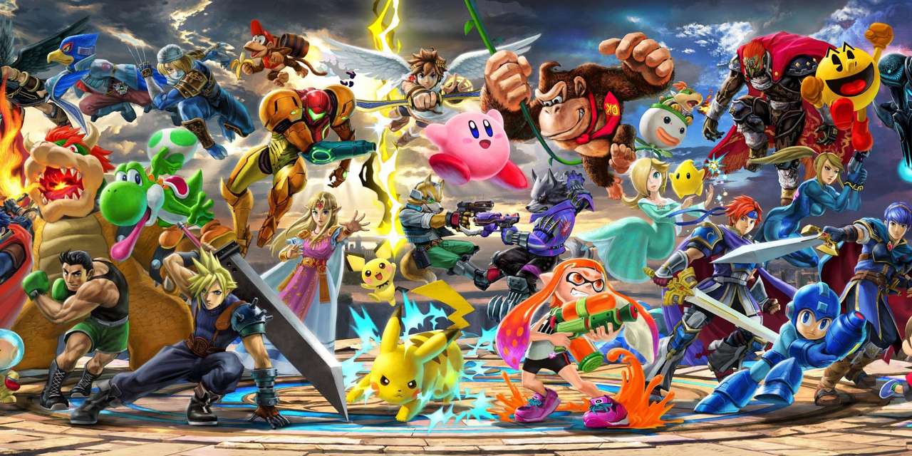Smash Brothers mural puzzle online