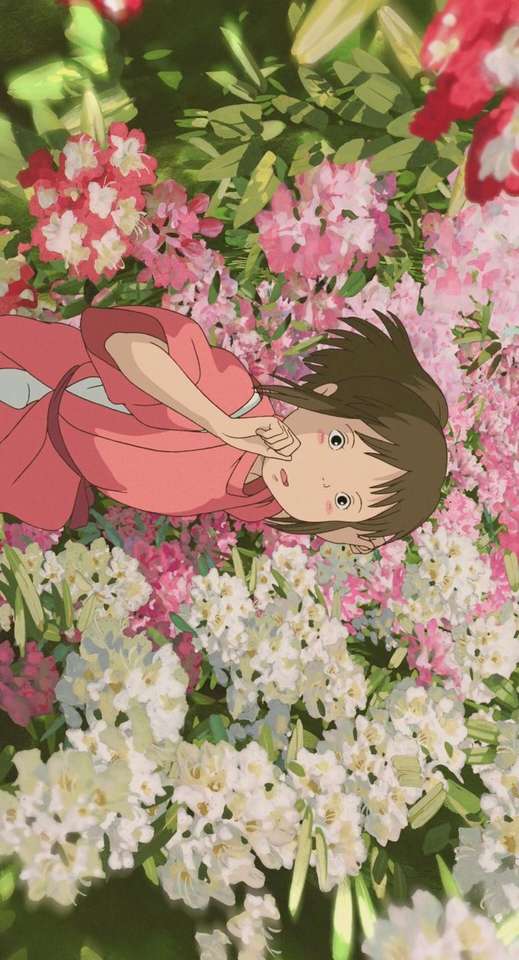 chihiro virágban puzzle online fotóról
