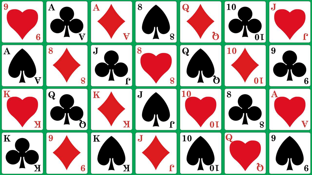 Jugando a las cartas puzzle online a partir de foto