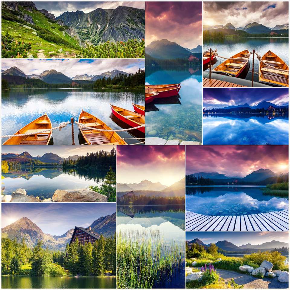 Mountain lake in National Park High Tatra online puzzle