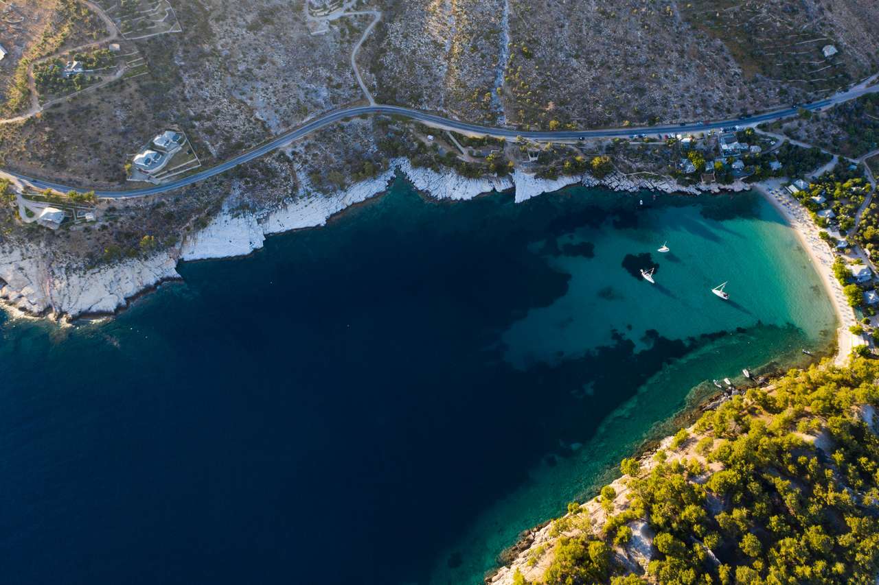 Вид с воздуха на деревню Алики пазл онлайн из фото