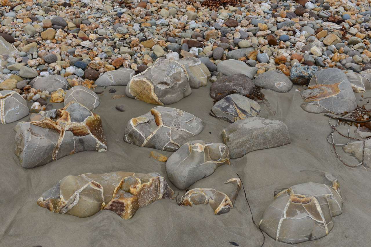 Moeraki Boulders beach puzzle online from photo