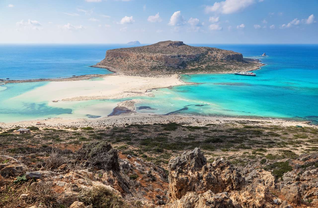Kretas kust, Balos bay, Grekland pussel online från foto