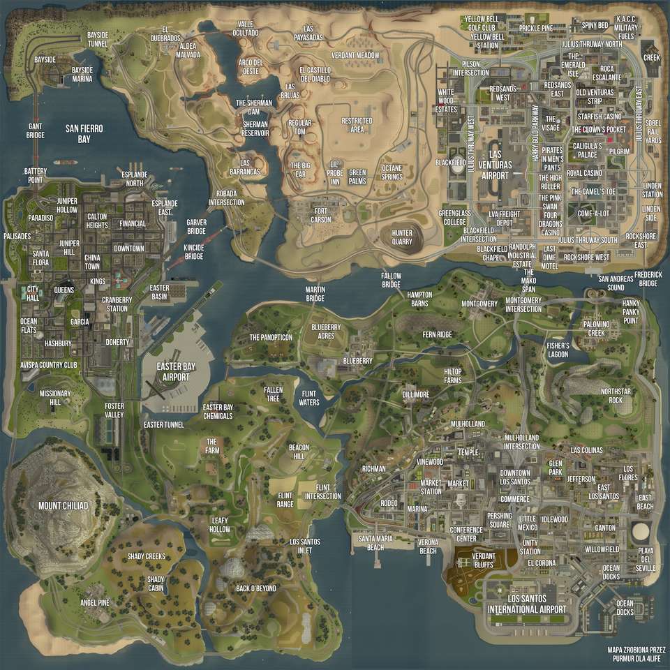Mapa sf mta sa puzzle online z fotografie