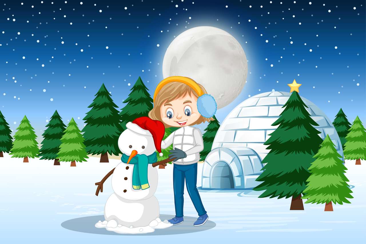 Winter story puzzle online from photo