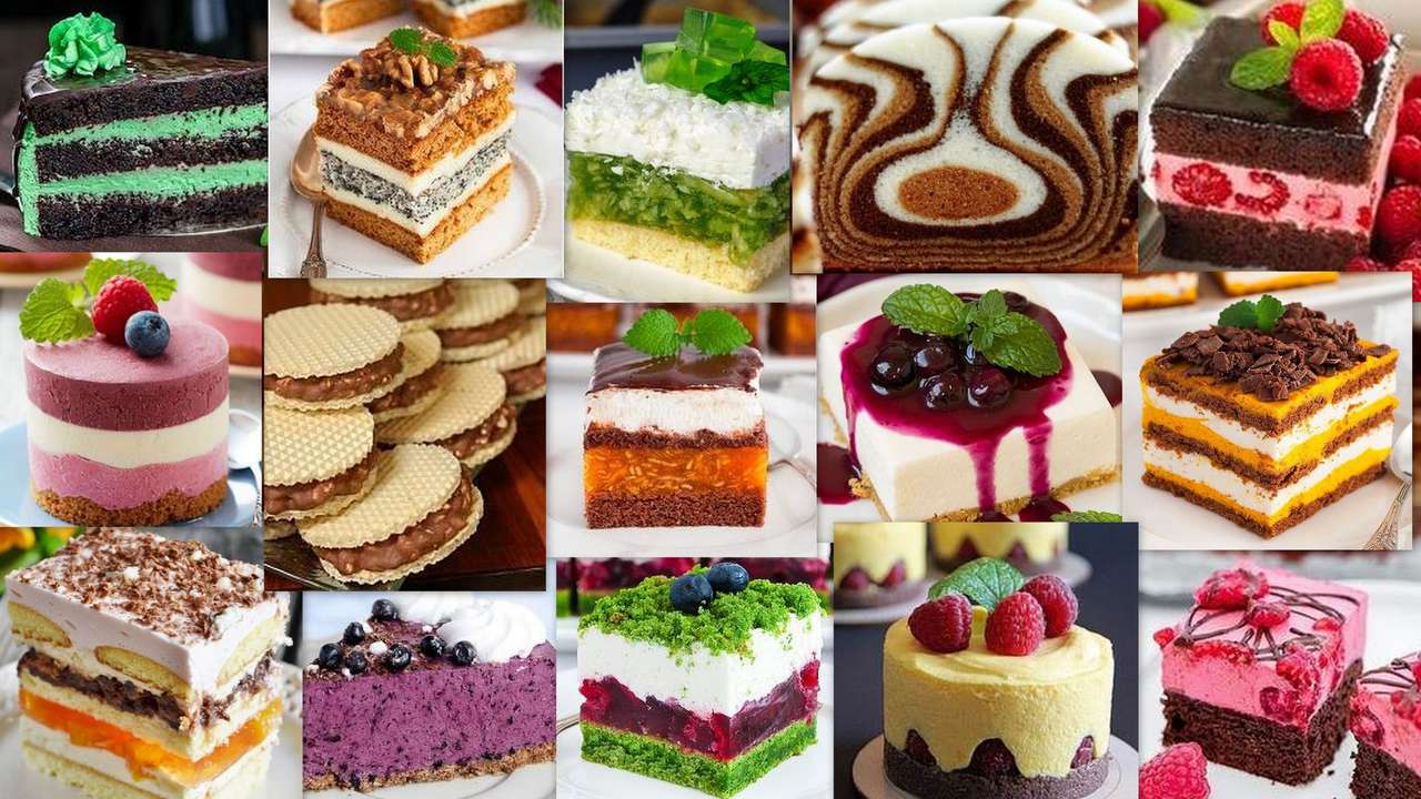 Сладкие пирожные пазл онлайн из фото