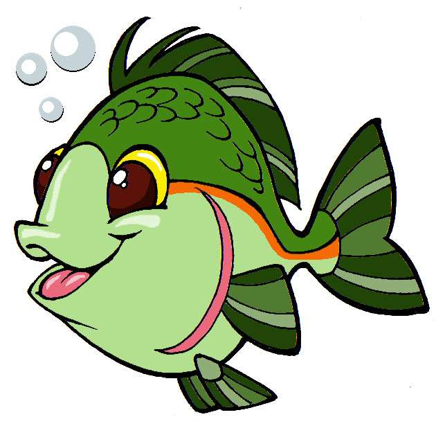 peixe verde puzzle online a partir de fotografia