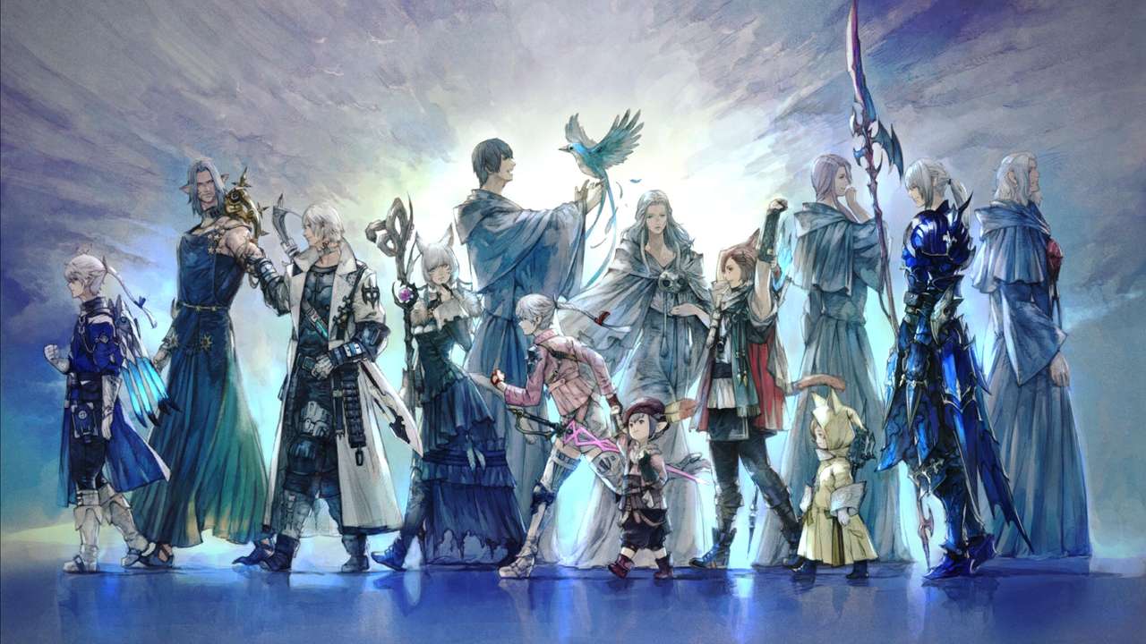 Final Fantasy 14 Endwalker final CG puzzle online a partir de foto