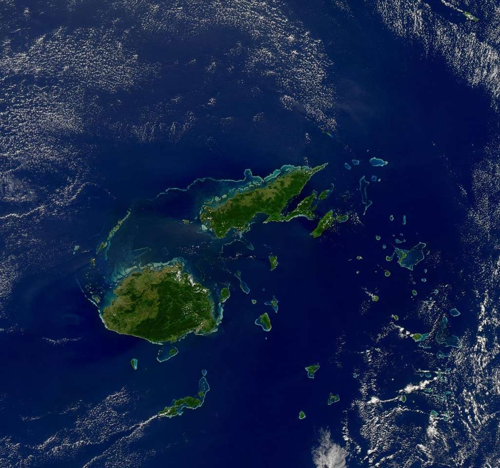 Fidji depuis l'espace extra-atmosphérique puzzle en ligne à partir d'une photo