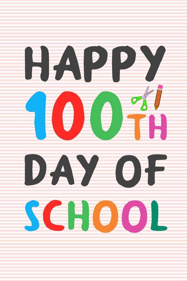 100 dagars skola pussel online från foto