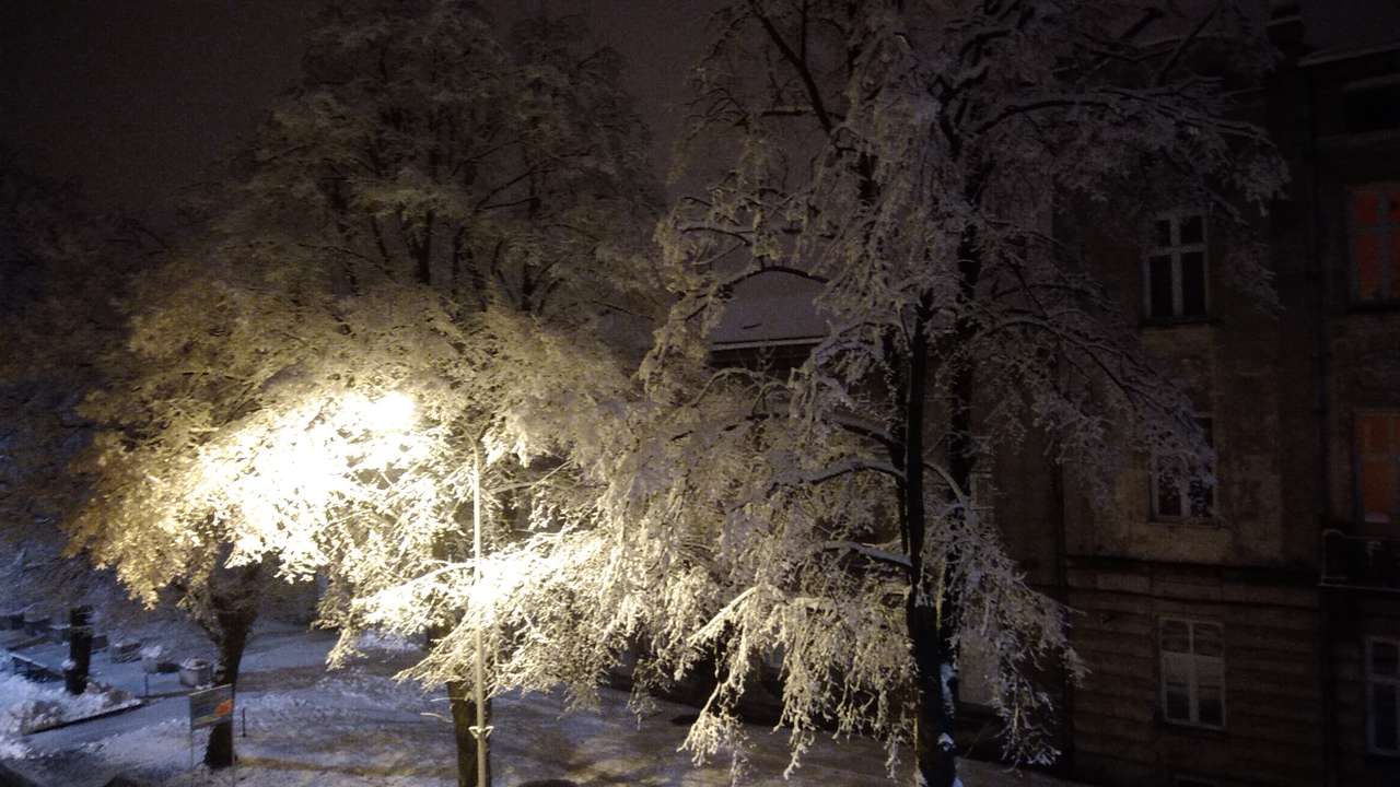 Зимовий вечір скласти пазл онлайн з фото