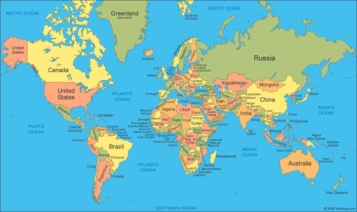 wereldkaart online puzzel