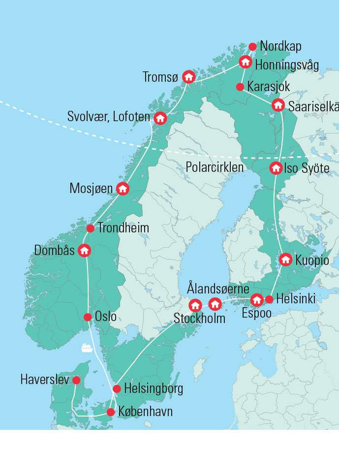Rundtur i scandinavie puzzle en ligne