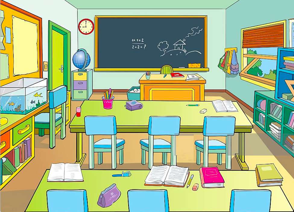school things puzzle online from photo