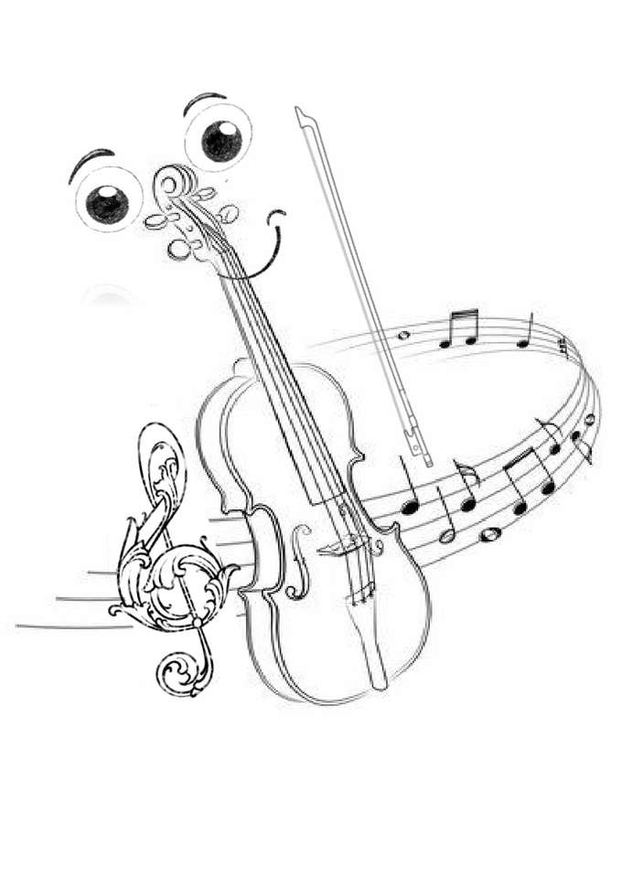 скрипка 3д пазл онлайн из фото