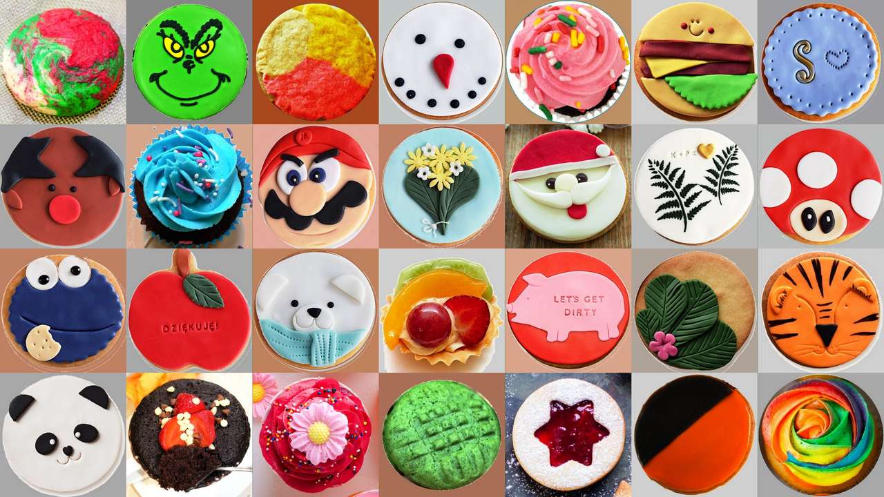 Colorful cookies online puzzle