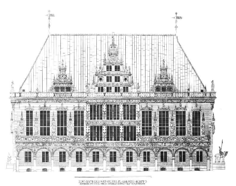 Rathaus Brémy puzzle online z fotografie