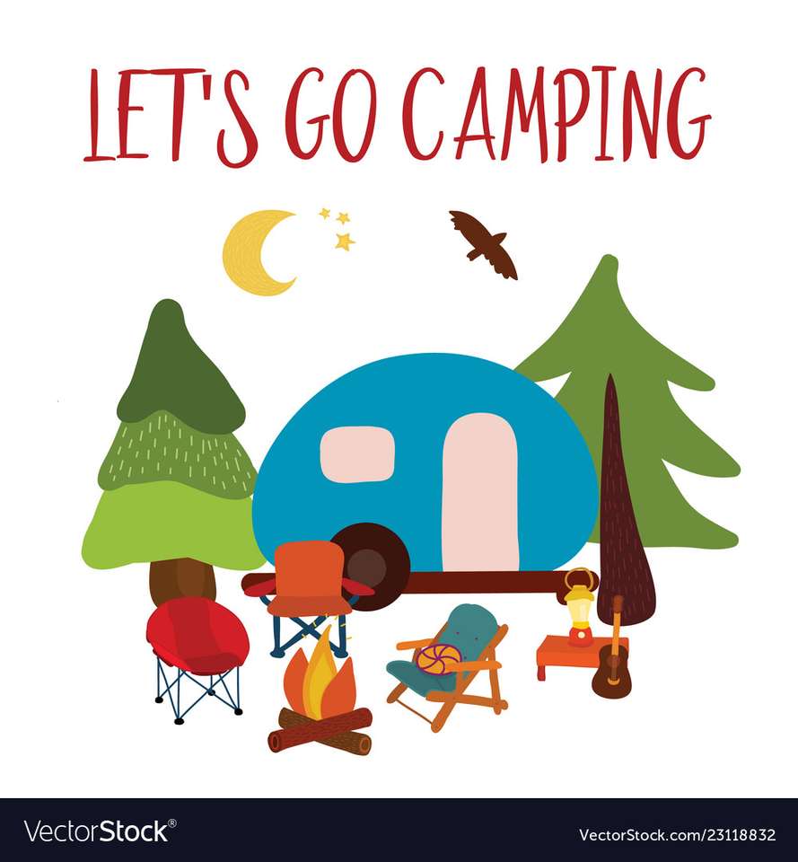 Ir de camping puzzle online a partir de foto