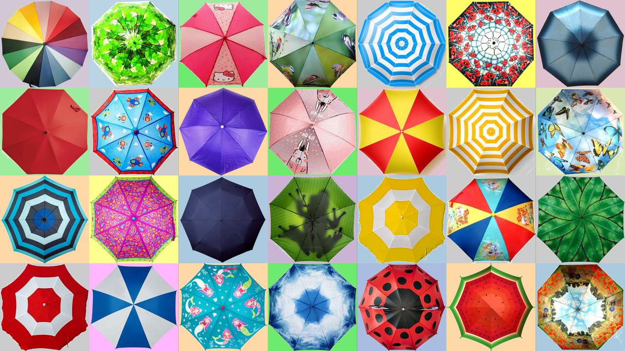 Parasols puzzle online from photo