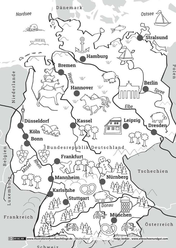 Duitse kaart online puzzel