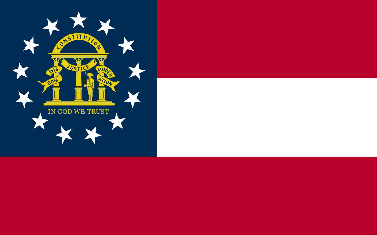 Bandeira da Geórgia puzzle online a partir de fotografia