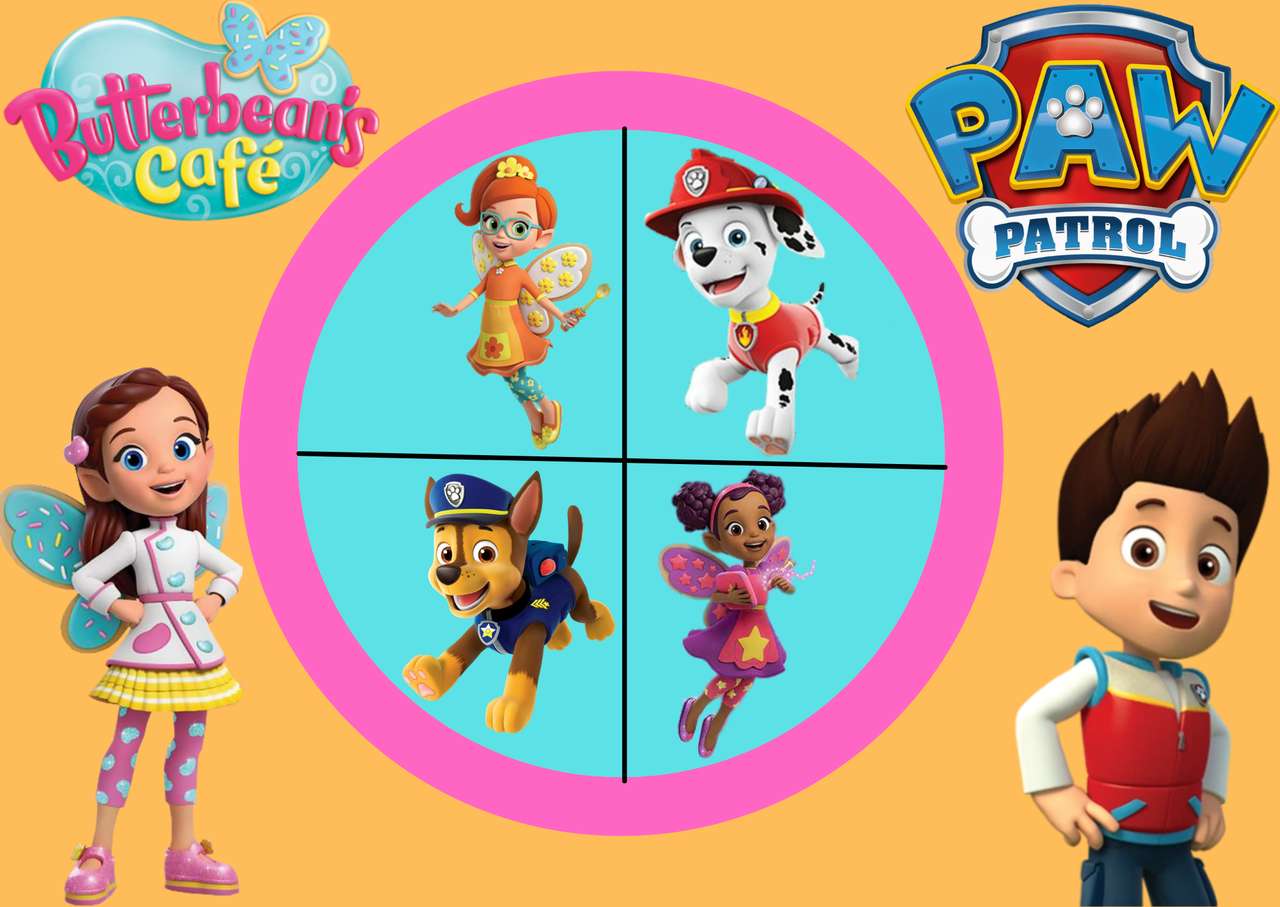 BUTTERBEAN'S CAFE V/S PAW PATROL puzzle online from photo