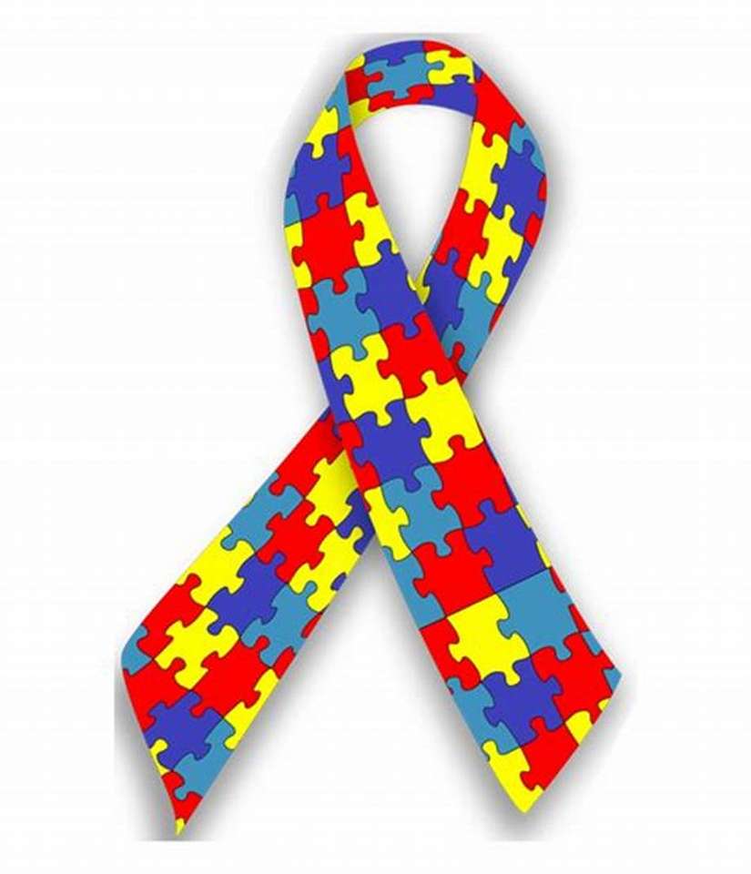 autistická kravata puzzle online z fotografie