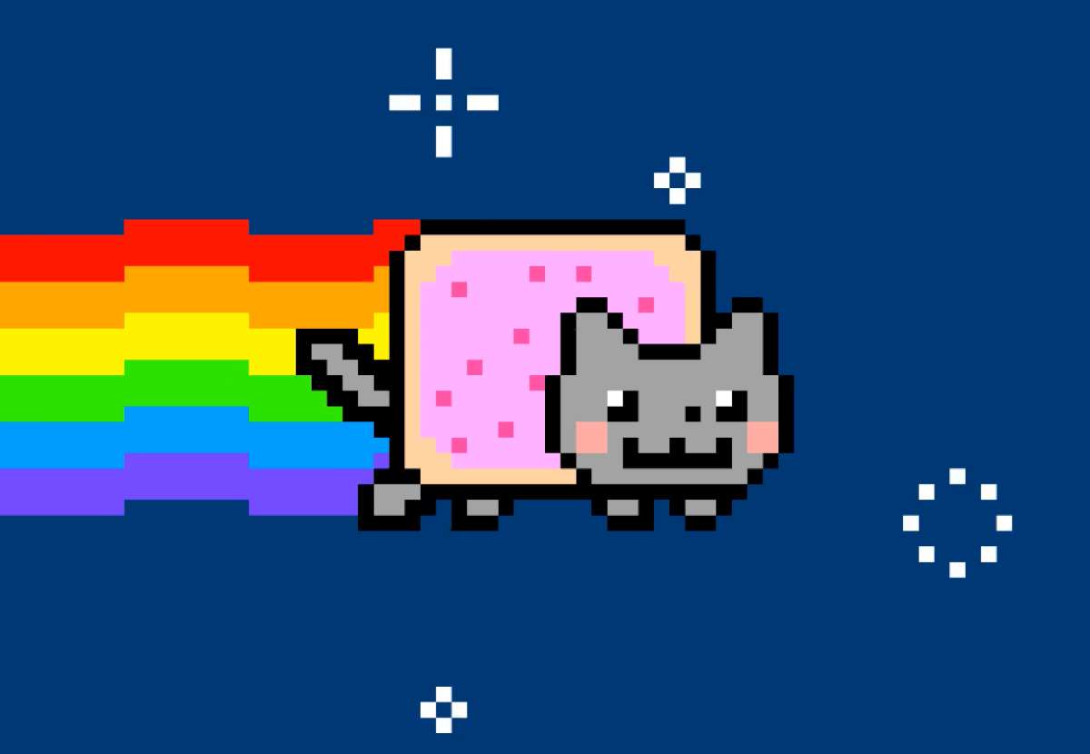 nyan cat puzzle online from photo