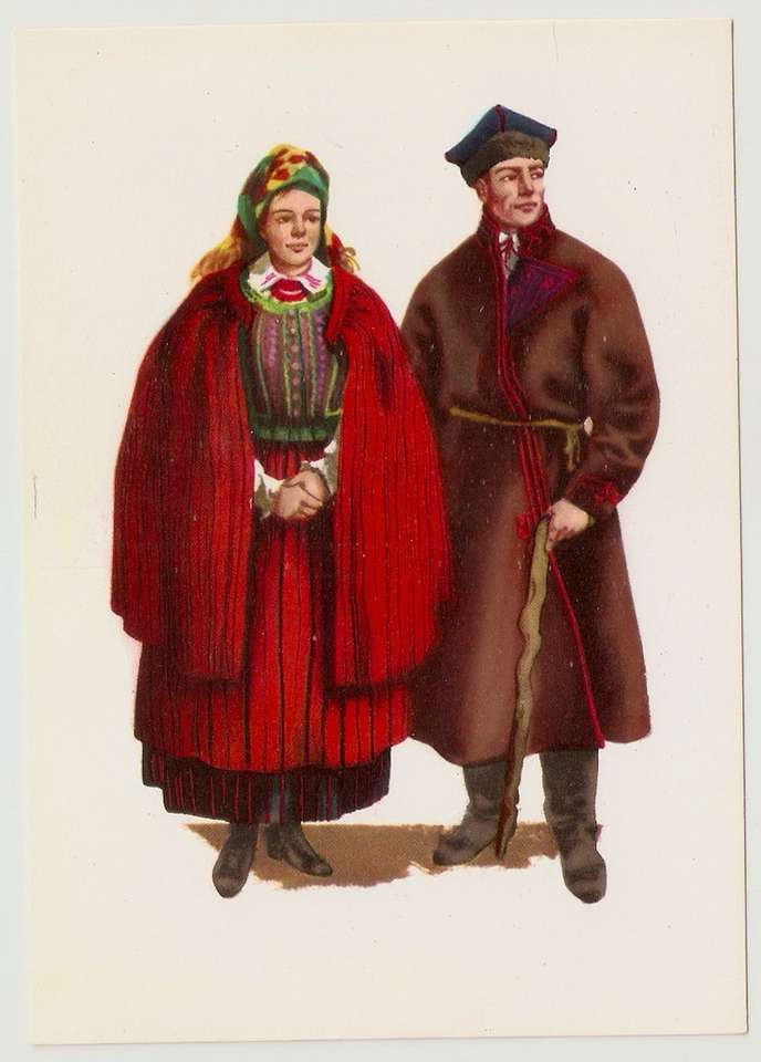 folk costume from the Świętokrzyskie region puzzle online from photo