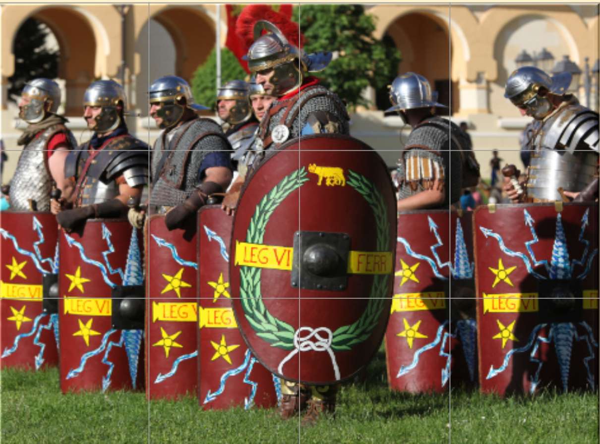 romerska soldater pussel online från foto