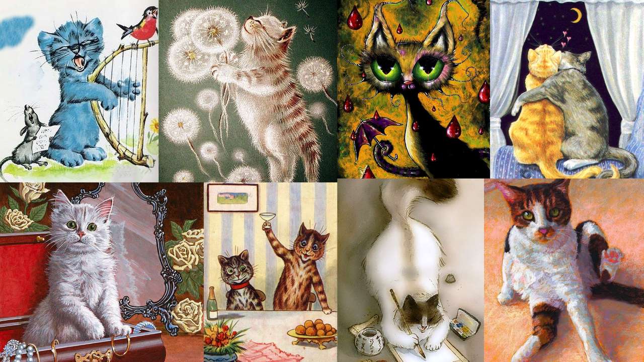 Cats and kitties puzzle online from photo