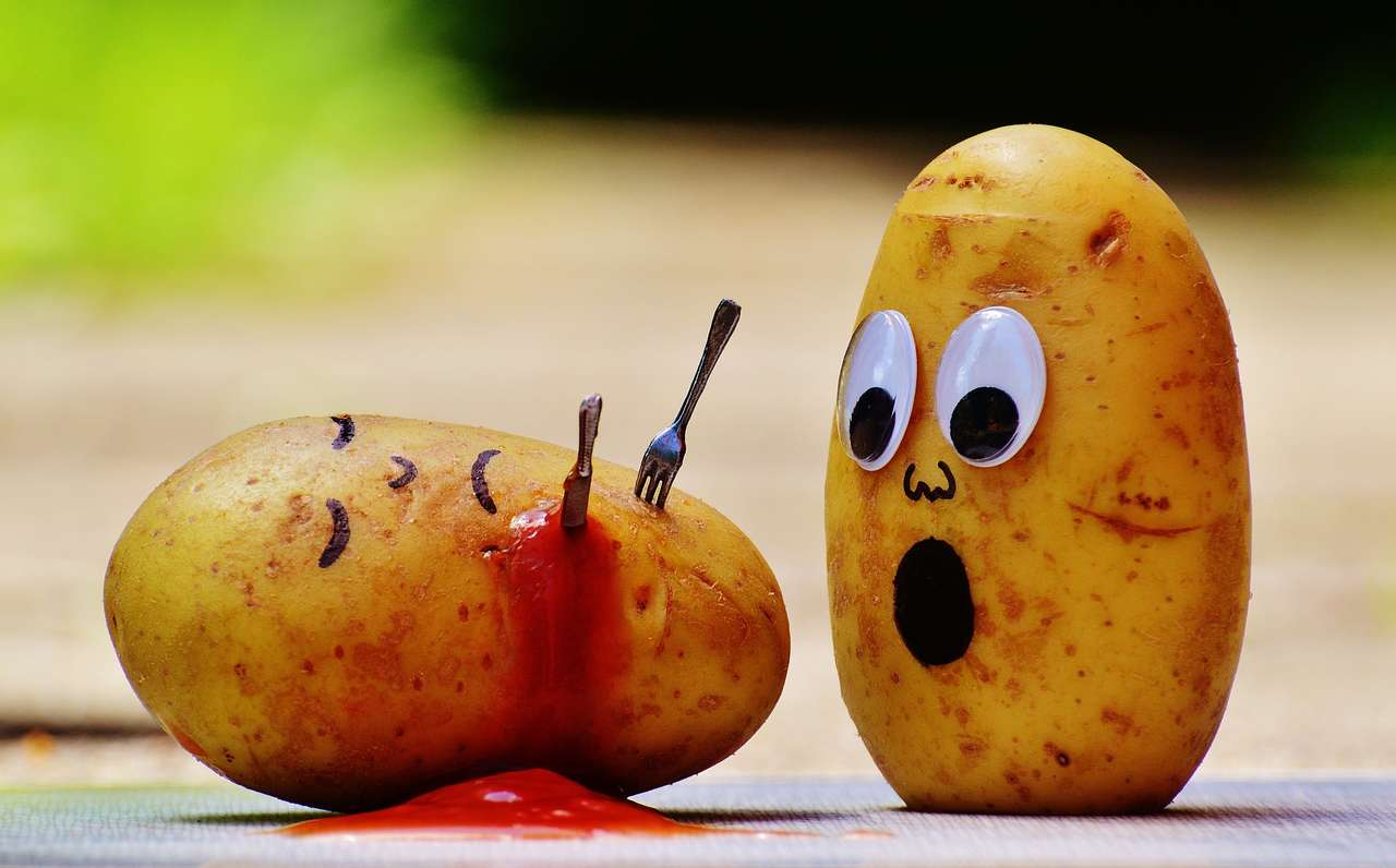 Счастливый картофель_1 пазл онлайн из фото