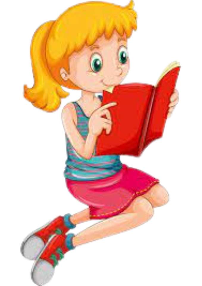 Meisje dat een boek leest online puzzel