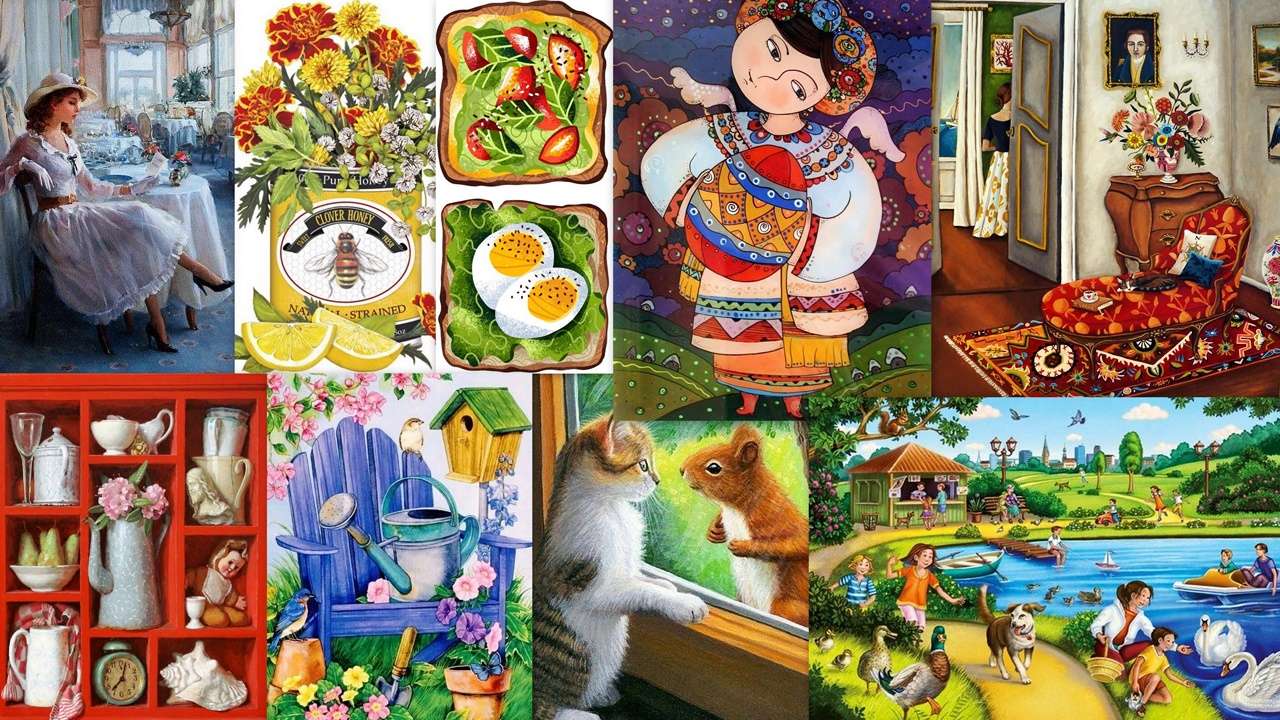 Collage of images online puzzle