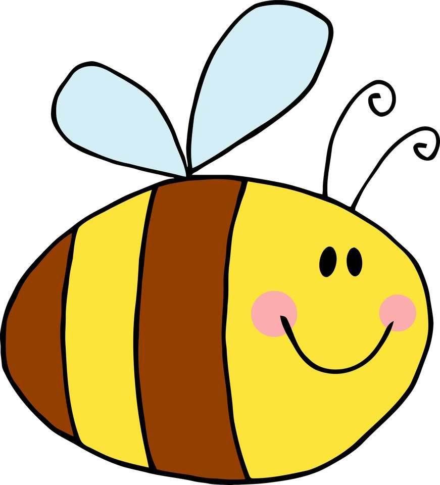 A happy bee puzzle online from photo