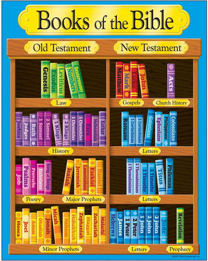 Books Of The Bible Shelf puzzle online from photo
