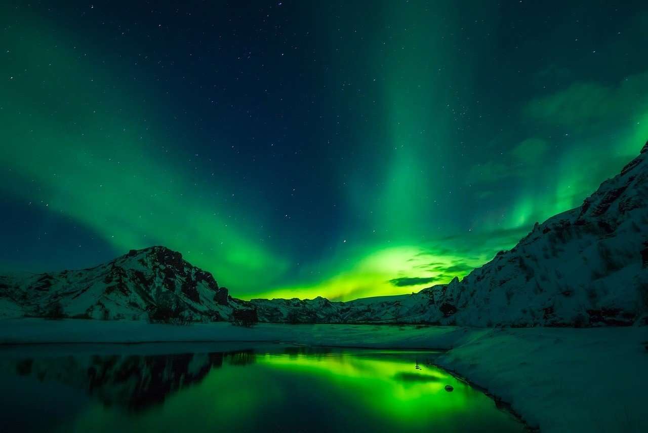 Northern lights puzzle online from photo