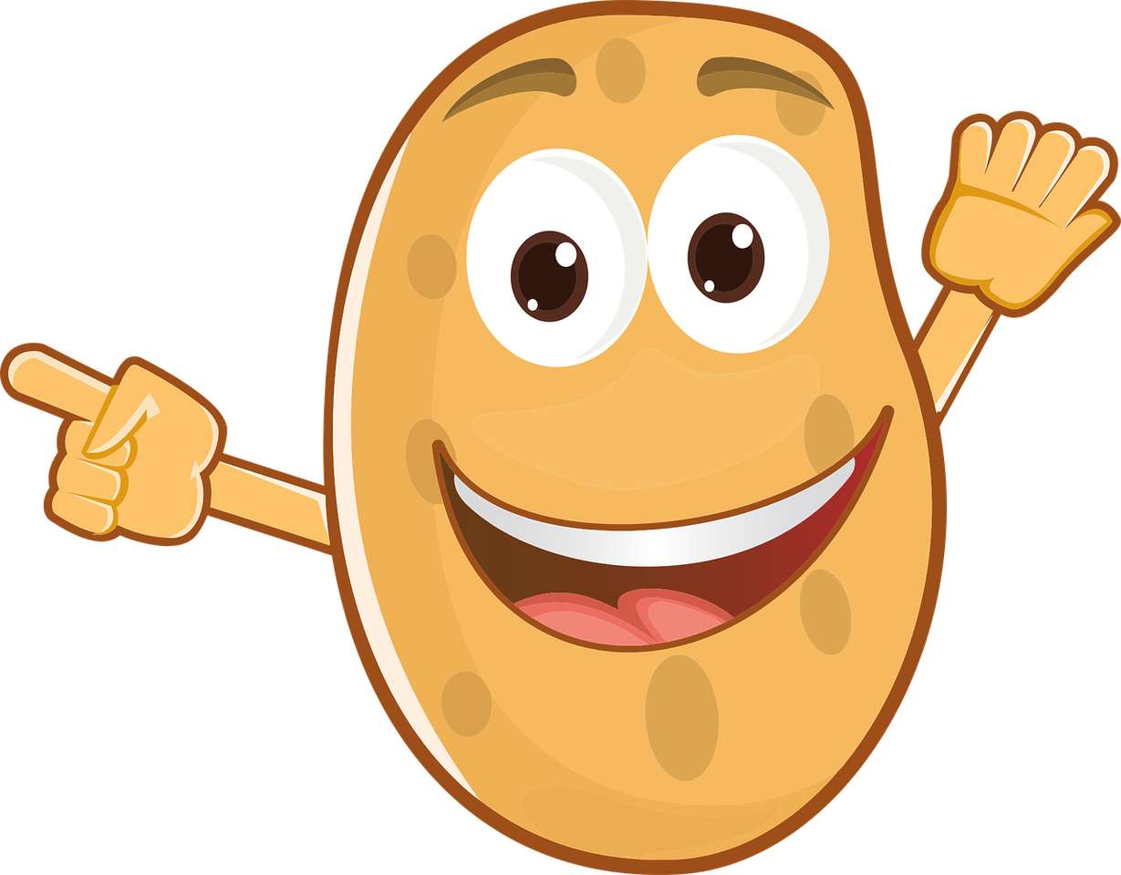 Happy potato puzzle online from photo