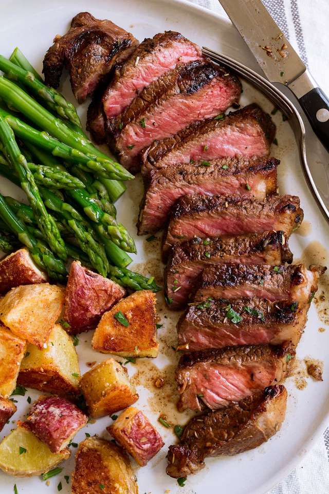 steak and potatoes puzzle online from photo